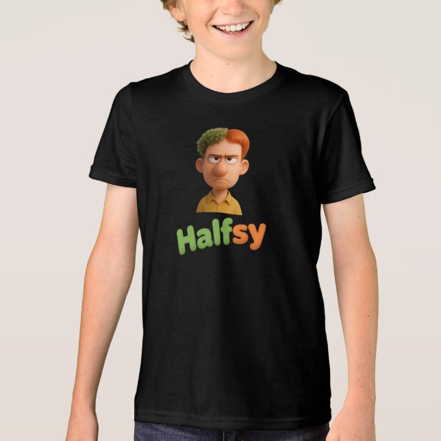 T-SHIRT  EN TRI-MATIÈRE STYLE HALFSY (Recto)
