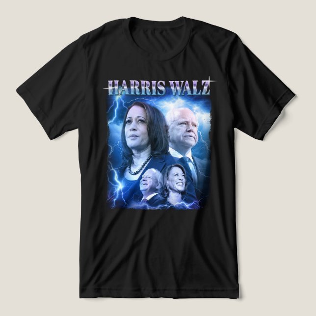 T-shirt En Tri-matière Style Harris Walz Retro 90s (Design Recto)