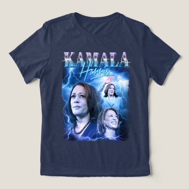 T-shirt En Tri-matière Style Kamala Harris Retro 90s (Design Recto)