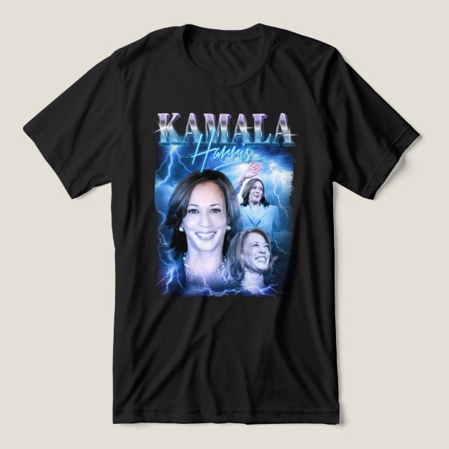 T-shirt En Tri-matière Style Kamala Harris Retro 90s (Design Recto)