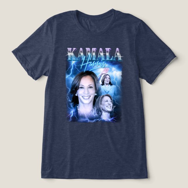 T-shirt En Tri-matière Style Kamala Harris Retro 90s (Design Recto)