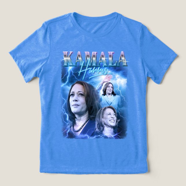 T-shirt En Tri-matière Style Kamala Harris Retro 90s (Design Recto)
