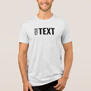 T-shirt En Tri-matière Style moderne Nom de texte personnalisé Hommes bla