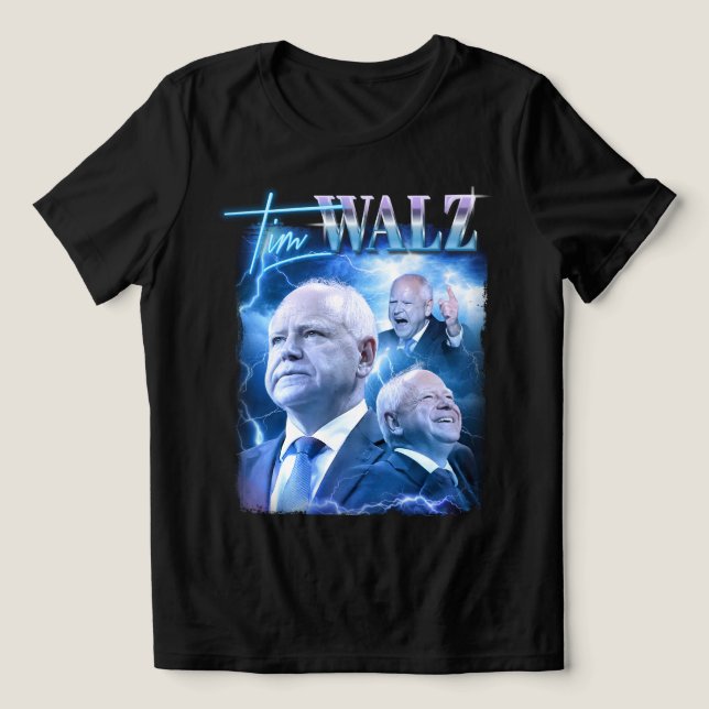 T-shirt En Tri-matière Style Tim Walz Retro 90s (Design Recto)
