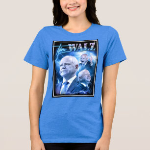 T-shirt En Tri-matière Style Tim Walz Retro 90s