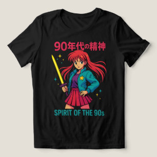 T-shirt En Tri-matière Style Vaporwave rétro Anime 90s