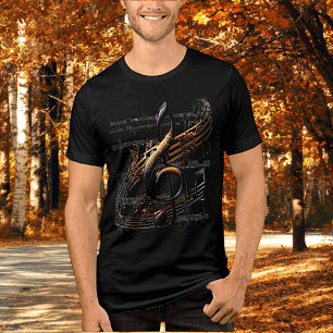 T-shirt En Tri-matière Subtile Musical Design Unisexe