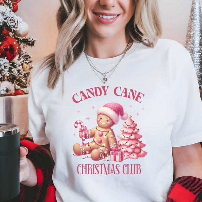 T-shirt En Tri-matière Sucre de canne Noël (Christmas tshirt for women Candy cane Christmas Club)