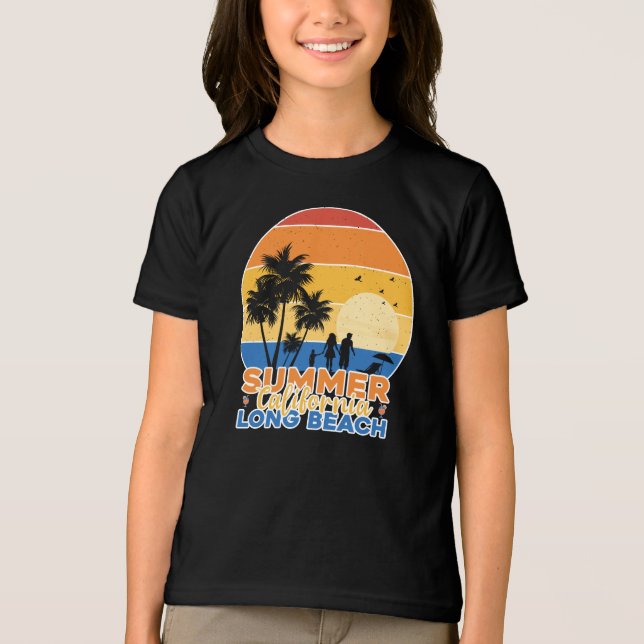 T-shirt En Tri-matière Summer California Long Beach-66594 (Recto)