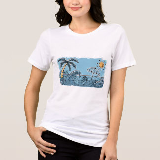 T-shirt En Tri-matière Summer Vibes Beach Illustration