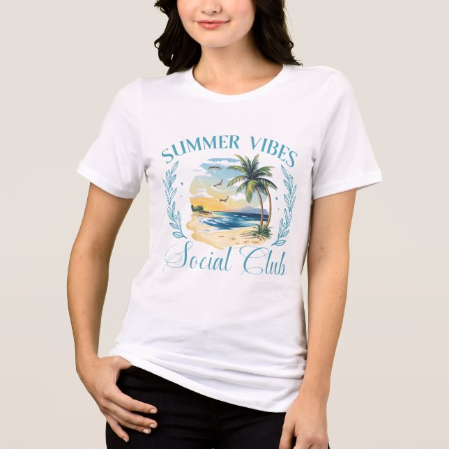T-shirt En Tri-matière Summer Vibes Social Club | Fun Summer  (Recto)