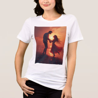T-shirt En Tri-matière Sunset Serenade : Embrassez le moment de l'amour