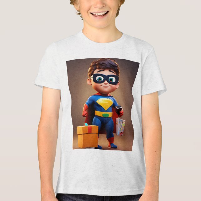 T-shirt En Tri-matière "Super Box Man" (Recto)