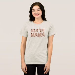 T-shirt En Tri-matière Super Mama Typographie Points Ludiques