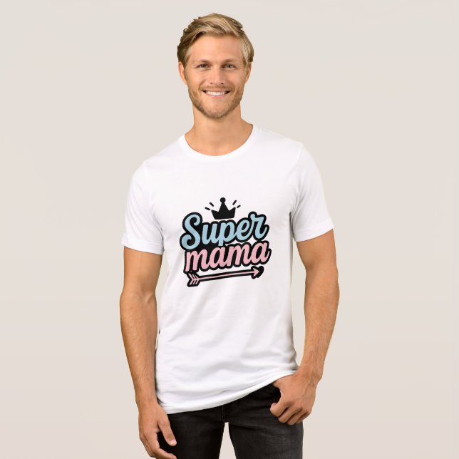 T-shirt En Tri-matière Super Maman (Recto plein)