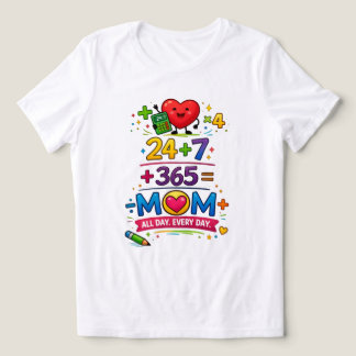 T-shirt En Tri-matière Super Maman Équation T‑Shirt Minimaliste pour Femm