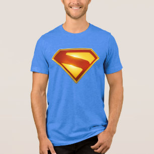 T-shirt En Tri-matière Superman Bouclier S Doré Brillance
