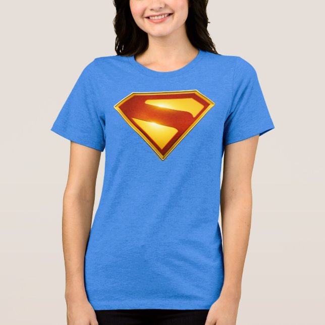 T-shirt En Tri-matière Superman Golden S Shield brillance (Recto)