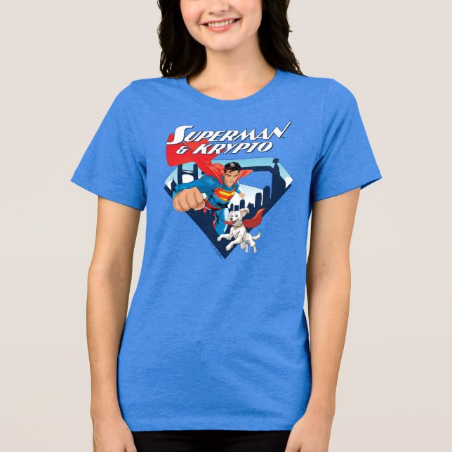 T-shirt En Tri-matière Superman & Krypto Soar (Recto)