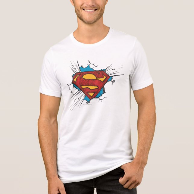 T-shirt En Tri-matière Superman S-Shield | Dans le logo Nuages (Recto)