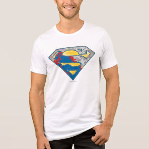 T-shirt En Tri-matière Superman S-Shield   Logo gris jaune rouge noir