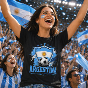 T-shirt En Tri-matière Supporter de football argentin Albiceleste Footbal