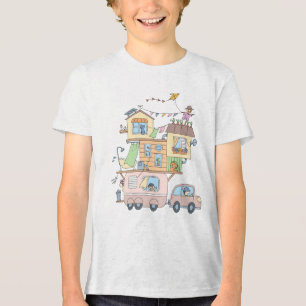 T-shirt En Tri-matière Sur la route Famille Camping Trailer