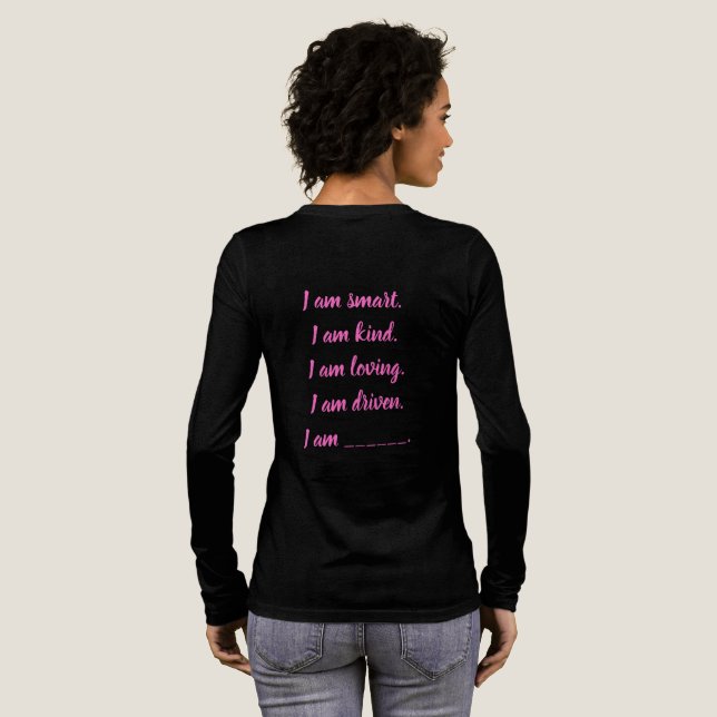 T-shirt En Tri-matière Sur mesure ROSE Je Suis (Verso complet)