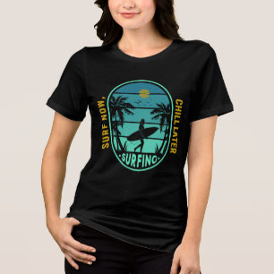 T-shirt En Tri-matière Surf maintenant, refroidissement plus tard RETRO T