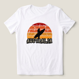 T-shirt En Tri-matière Surf Sunset vintage Fille Australie Plage Lifestyl