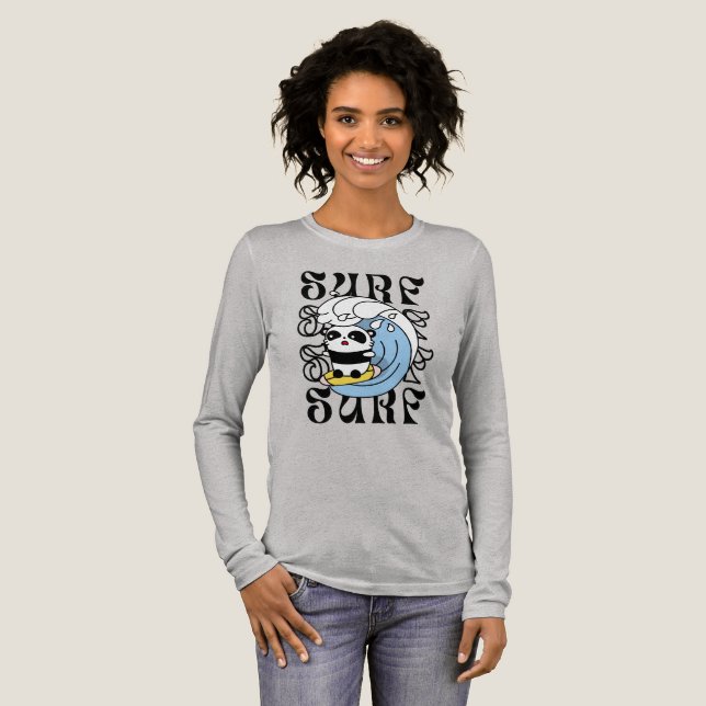 T-shirt En Tri-matière Surfer Panda (Recto complet)