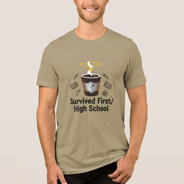 T-shirt En Tri-matière Survived High School Graduation Coffee (Recto)