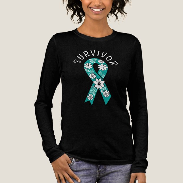 T-shirt En Tri-matière Survivor SA Teal Awareness Ribbon (Recto)