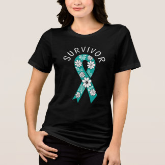 T-shirt En Tri-matière Survivor SA Teal Awareness Ribbon
