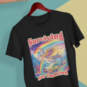 T-shirt En Tri-matière Survivre, pas prospérer – Chemise licorne arc-en-c