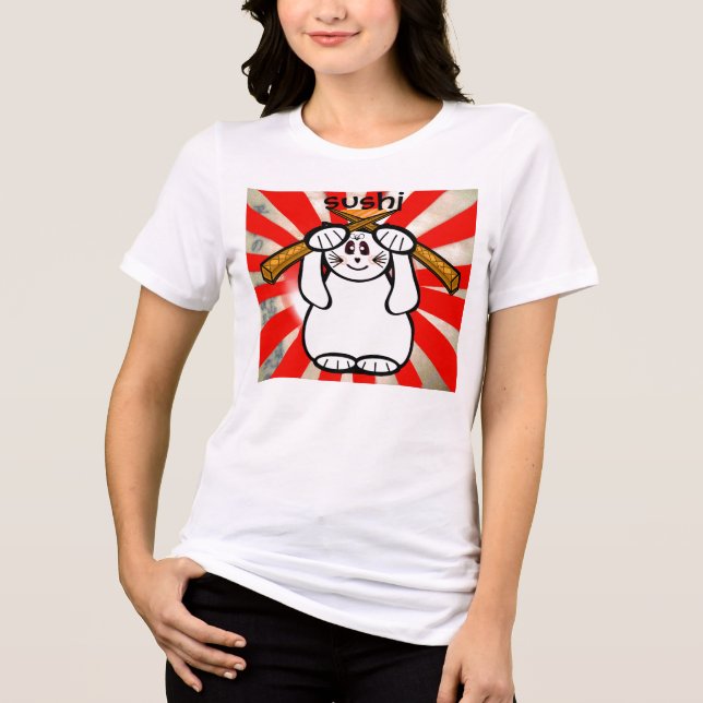 T-shirt En Tri-matière Sushi Maneki Neko Shirt (Recto)