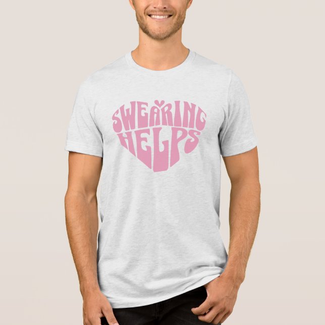 T-shirt En Tri-matière Swearing Helps Cute Funny Women's (Recto)