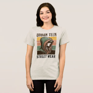 T-shirt En Tri-matière Sweatshirt Streetwear Vintage Adolescent Urbain Fi