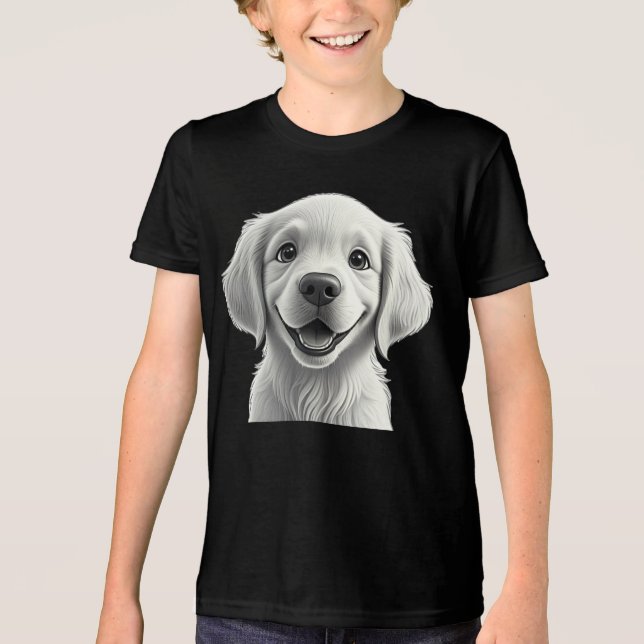 T-shirt En Tri-matière Sweet Golden Joy: Pixar-Style Puppy Friends (Recto)