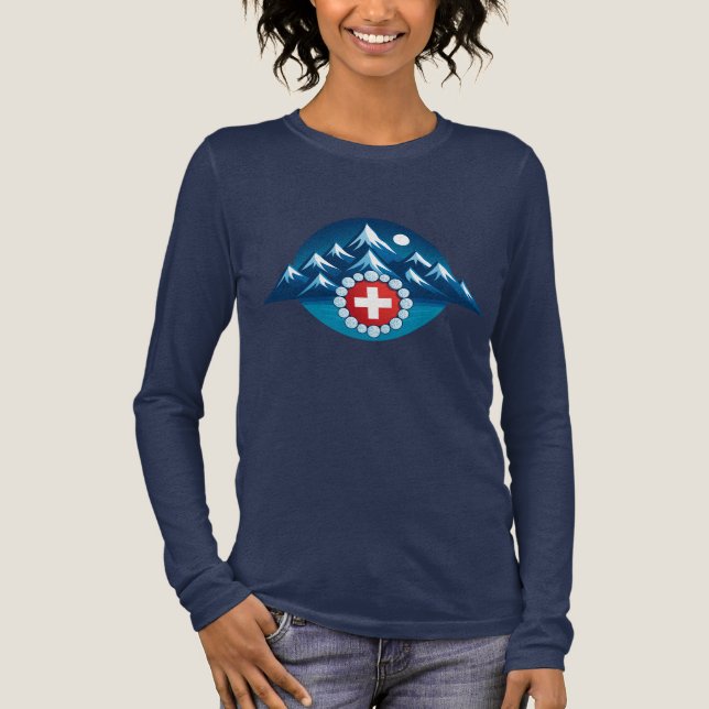 T-shirt En Tri-matière Swiss Alps Illustration (Recto)