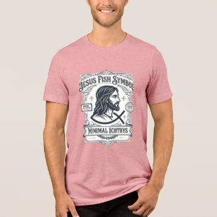 T-shirt En Tri-matière Symbole de Poisson Jésus Ichthys Minimal Jésus Poi