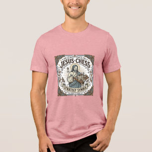 T-shirt En Tri-matière Symbole de stratégie d'échecs de Jésus Stratégie d
