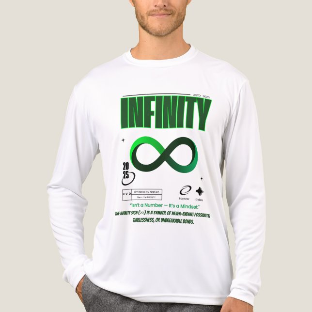 T-shirt En Tri-matière Symbole d'infini Motivation esprit Tee (Recto)