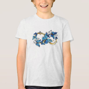 T-shirt En Tri-matière Symbole infini de papillons Morpho bleus