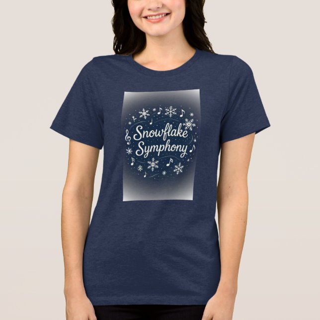 T-shirt En Tri-matière Symphonie de flocon de neige  (Recto)