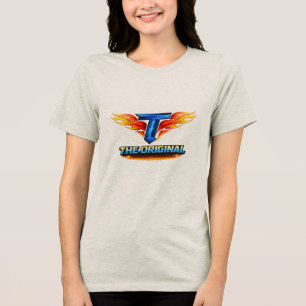 T-shirt En Tri-matière T Flamboyant Le Graphique Lettre de Feu Original p