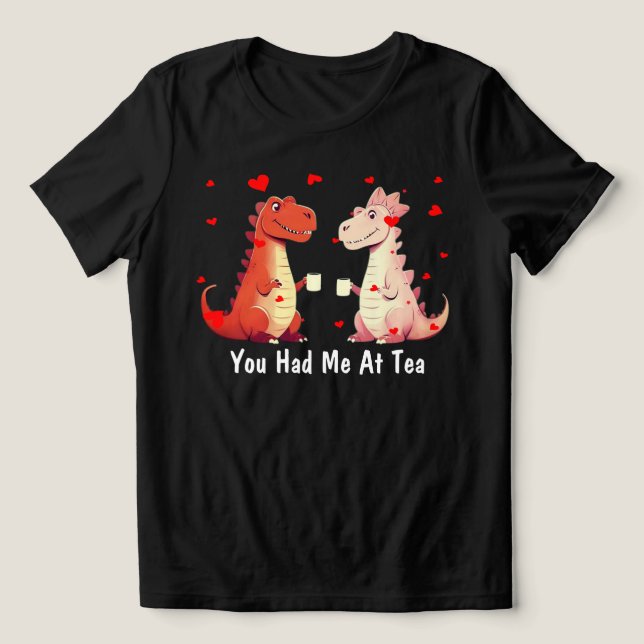 T-shirt En Tri-matière T-Rex Dinasaur Tee, Tu M'Avais Chez Tea Valentine' (Design Recto)