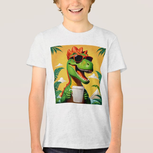 T-shirt En Tri-matière T-Rex Dinosaur Drôle (Recto)