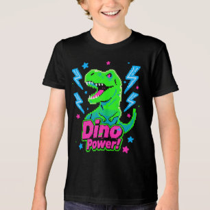 T-shirt En Tri-matière T-Rex Pixel Dino Power Arcade Rétro