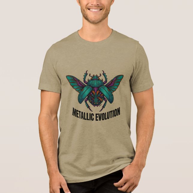 T-shirt En Tri-matière T-Shi Graphique Coléoptère Cybernétique Évolution  (Recto)